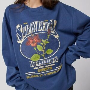 Urban Outfitters Strawberry Pullover Sweatshirt NWOT